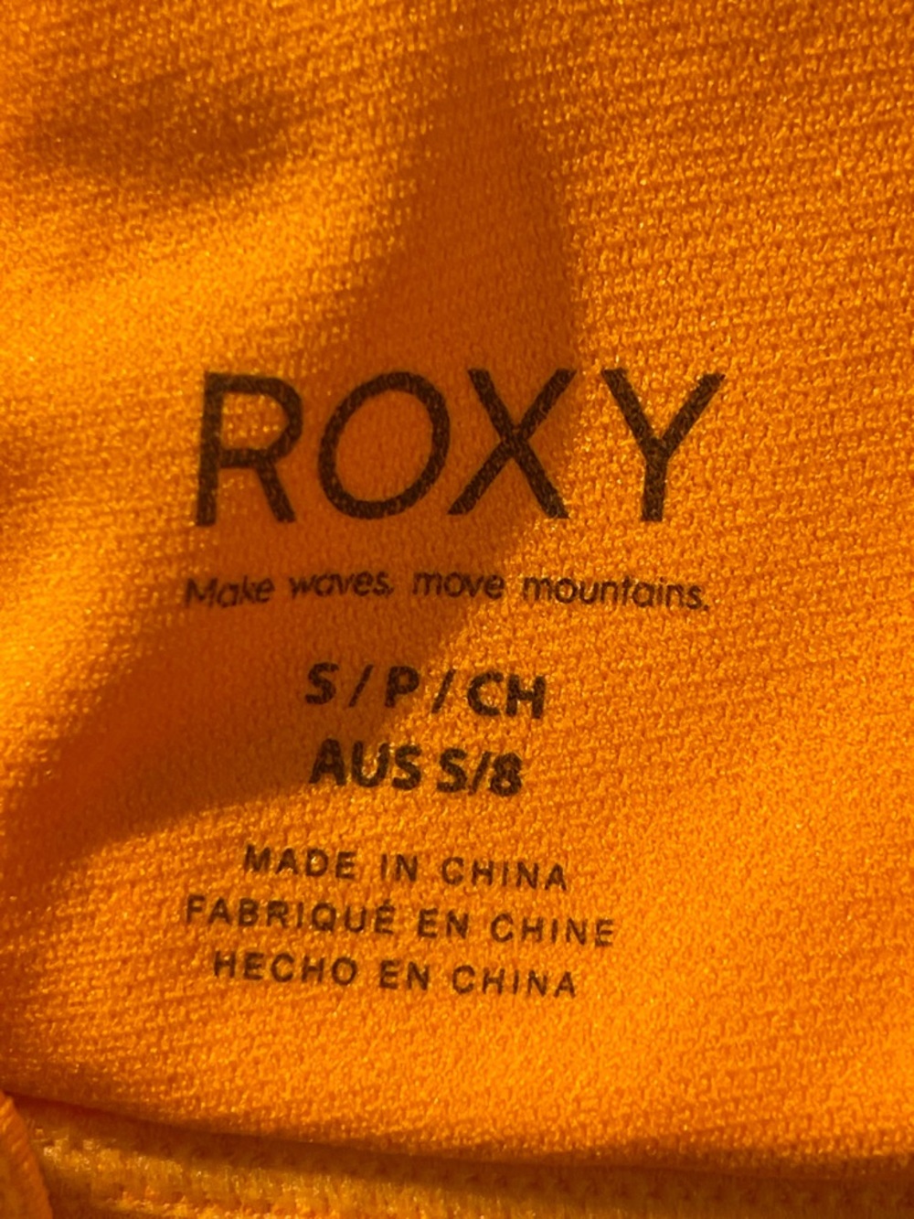 Roxy New With Tags Orange Textured Halter Bikini Top Size Small - Picture 3 of 5